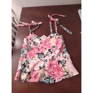 Merki Floral Tank Top Size Large